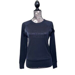 The North Face Women XS Black Sleeved Crew Neck Pockets Athletic Sweatshirt Top